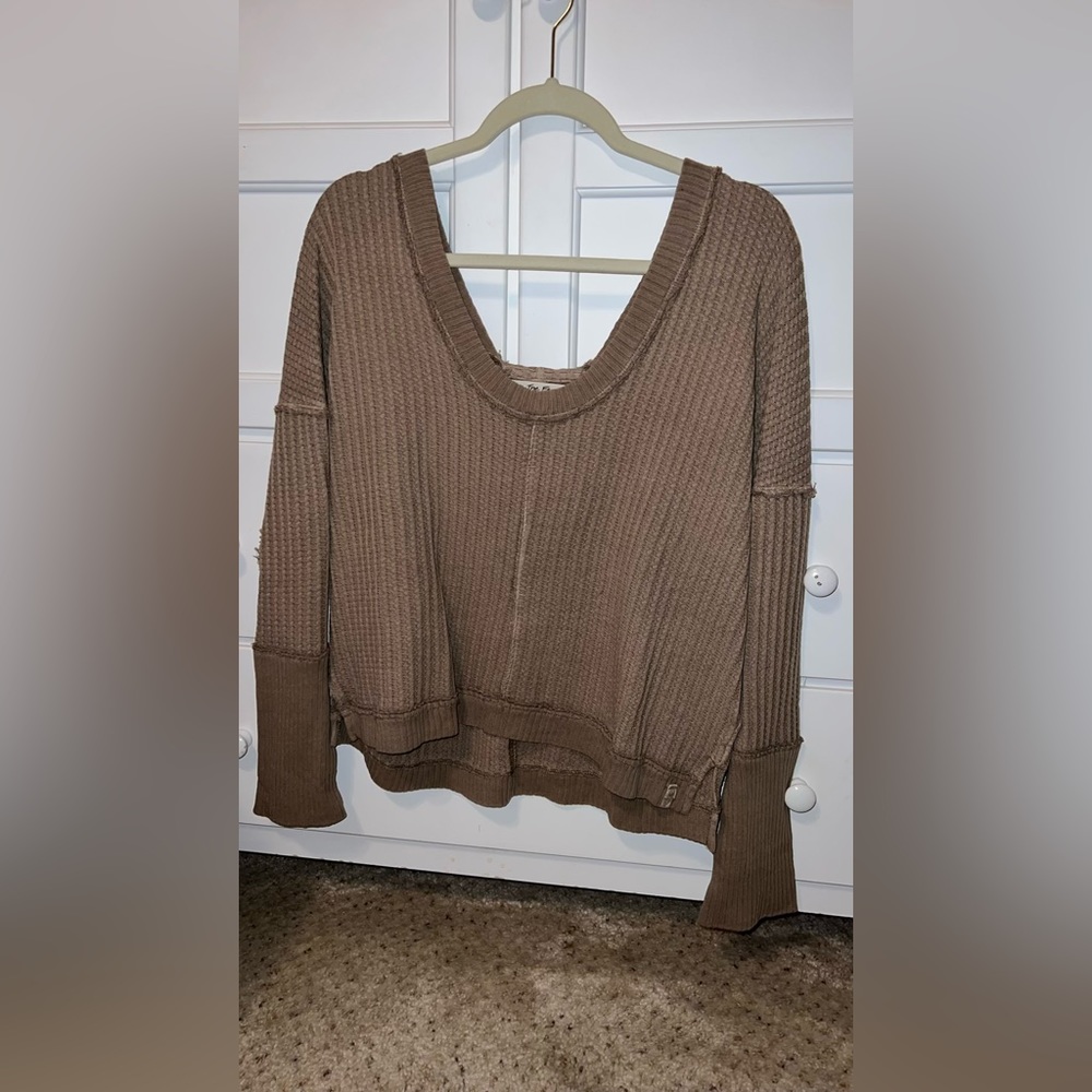 Free People Waffle Long Sleeve NWT